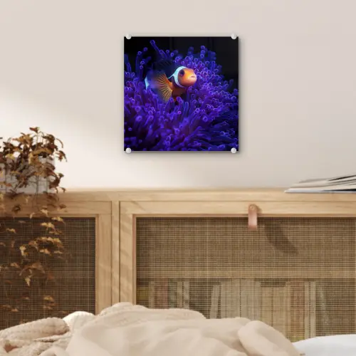 Koraal - Vis - Oranje - Zee plexiglas 5mm klein -sfeer4