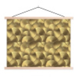 Modern - Cirkel - Goud textielposter latten blank klein 122 -3d