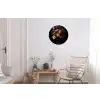 Boeket - Romantisch - Kleurrijk Wandcirkel aluminium klein -woonkamer