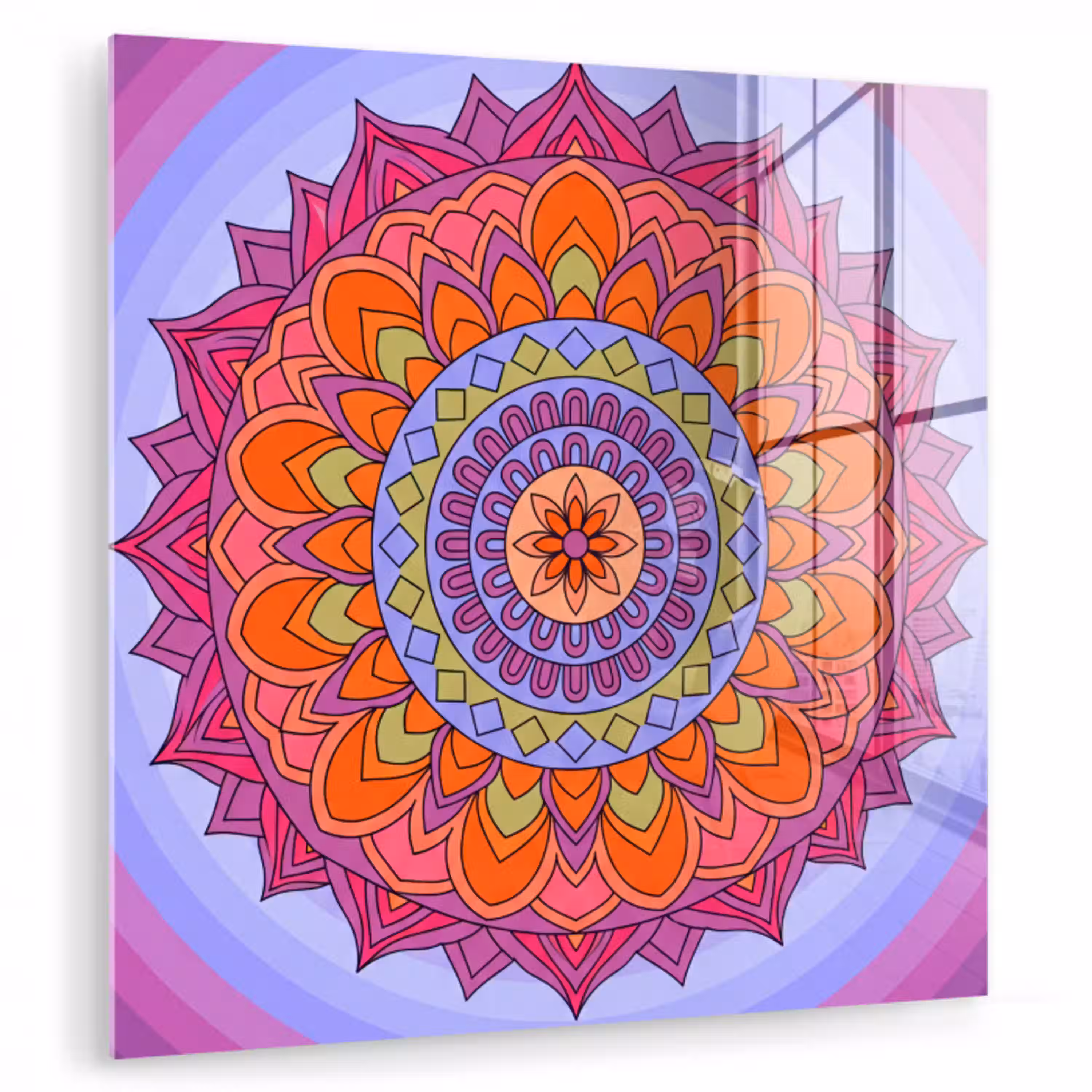 Mandala - Cirkel - Abstract - Kleurrijk - Patroon plexiglas 5mm klein -zzzproduct_nieuw