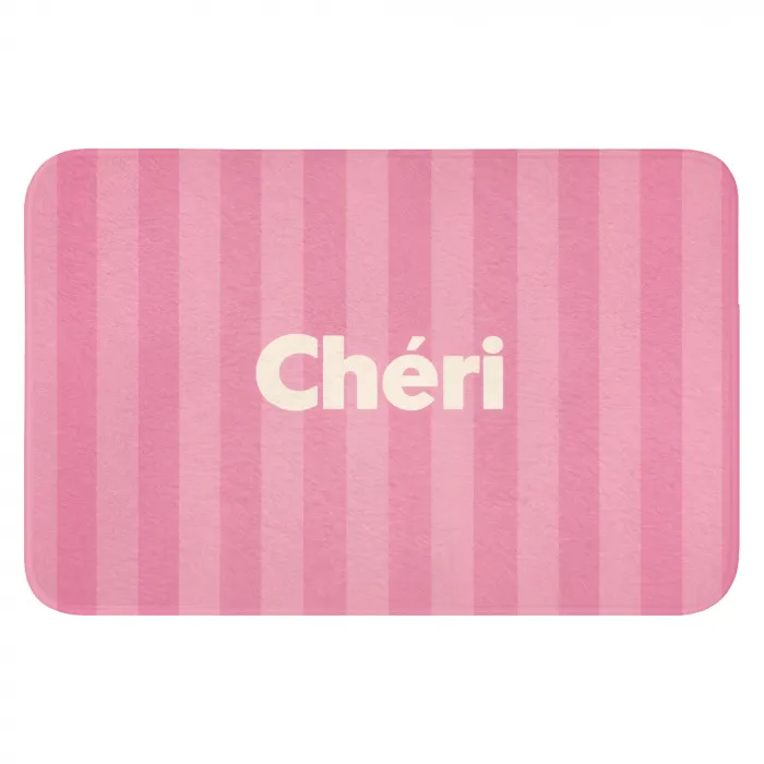 Gestreept - Roze - Chéri Badmat klein -3d