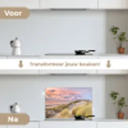 Strand - Zee - Duin - Zonsondergang keuken achterwand spatscherm klein -voor_na_NL
