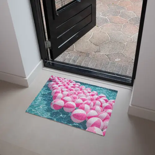 Strandballen - Roze - Water Deurmat klein -sfeer5