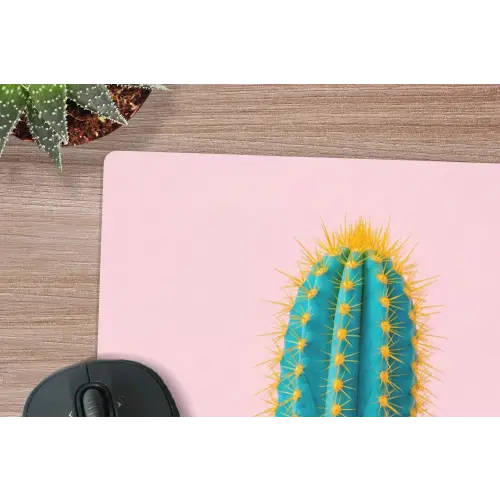 Cactussen - Modern - Pastel muismat rubber klein -closeup