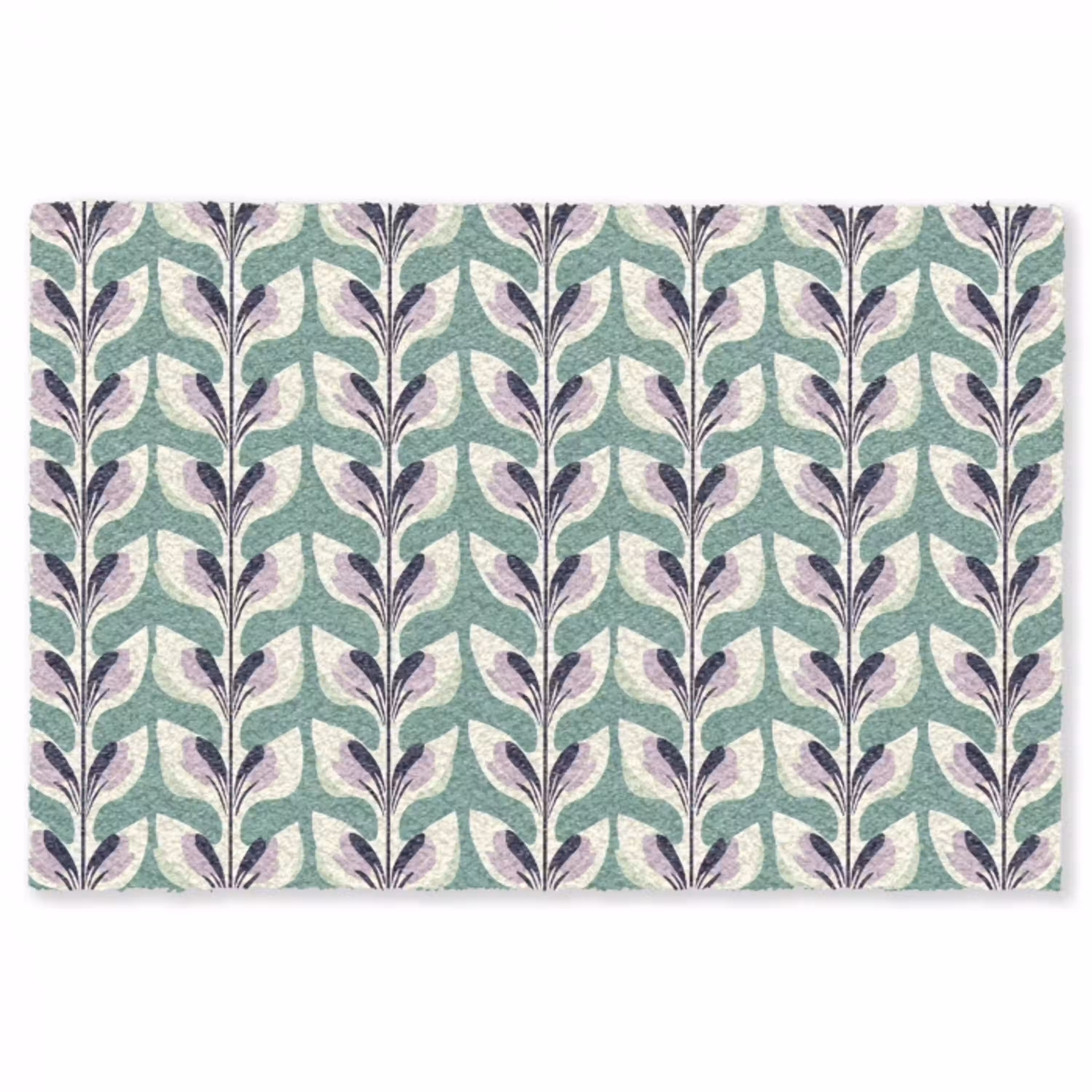 Retro - Modern - Groen Vloerkleed Rechthoek klein 1091 -3d