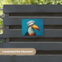 Toekan - Papegaai - Vogel - Koksmuts tuinposter los doek klein -sfeer3