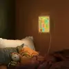 Tafels van vermenigvuldiging - Leren rekenen voor kinderen - Cijfers oefenen - Bosdieren - Groen Light Box met kabel (Wandlamp kind) klein -sfeer1_kind