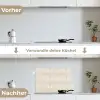 Golven - Structuur - Beige keuken achterwand spatscherm klein 900 -voor_na_DE