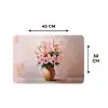 Vaas - Bloemen - Roze Placemat vinyl groot -specs