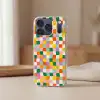 Vierkanten - Kleurrijk - Golvend Telefoonhoesje iPhone 17 Pro klein -sfeer2