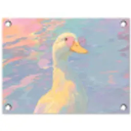 Eend - Zonnebril - Water tuinposter los doek klein -3d
