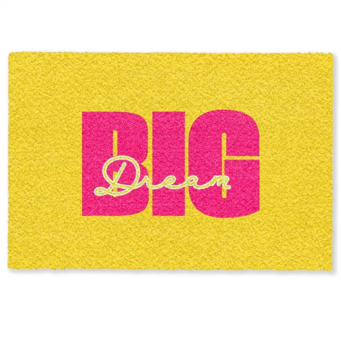 Dream big - Geel - Roze Deurmat klein -zkaufland3d