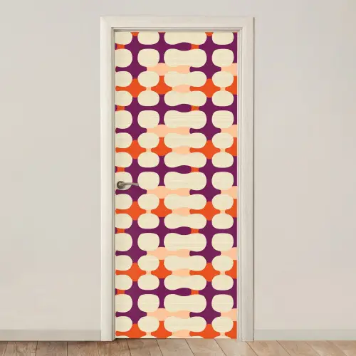 Modern - Patroon - Kleurrijk deurposter klein 289 -3d_beige
