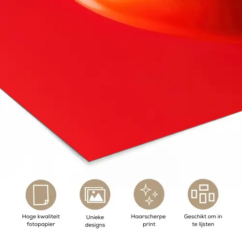 Tomaat - Rood - Hart poster papier klein -closeup_NL