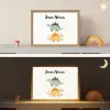 Stegosaurus - Sterren - Bladeren - Minimalistisch Light Box met batterij (Wandlamp kind) middel -sfeer3_kind