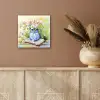 Vaas - Delftsblauw - Madeliefjes aluminium wit klein -sfeer4