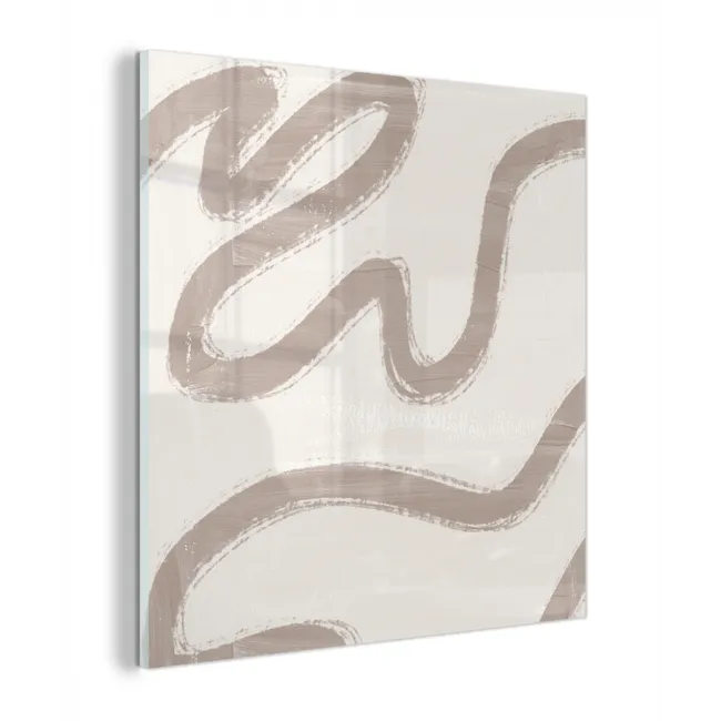 Abstract - Moderne kunst - Beige plexiglas 5mm klein -z3d
