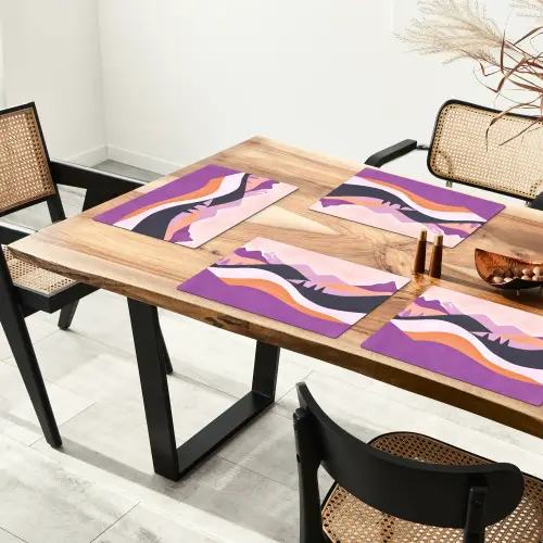 Abstract - Heuvels - Bomen - Groen Placemat vinyl groot -zzsfeer4_Kitchenyeah-website
