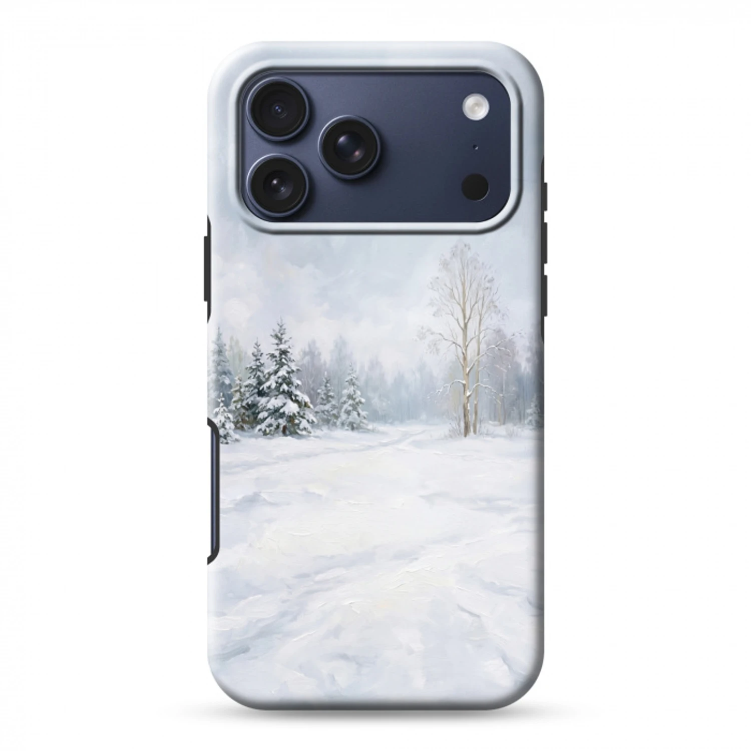 Bospad - Dennen - Sneeuw - Winter - Rustgevend Toughcase MagSafe Apple iPhone 17 Pro Max klein -3d