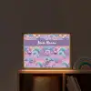 Regenbogen - Bloemen - Kleurrijk - Wolken Light Box met batterij (Wandlamp kind) middel -sfeer1_kind