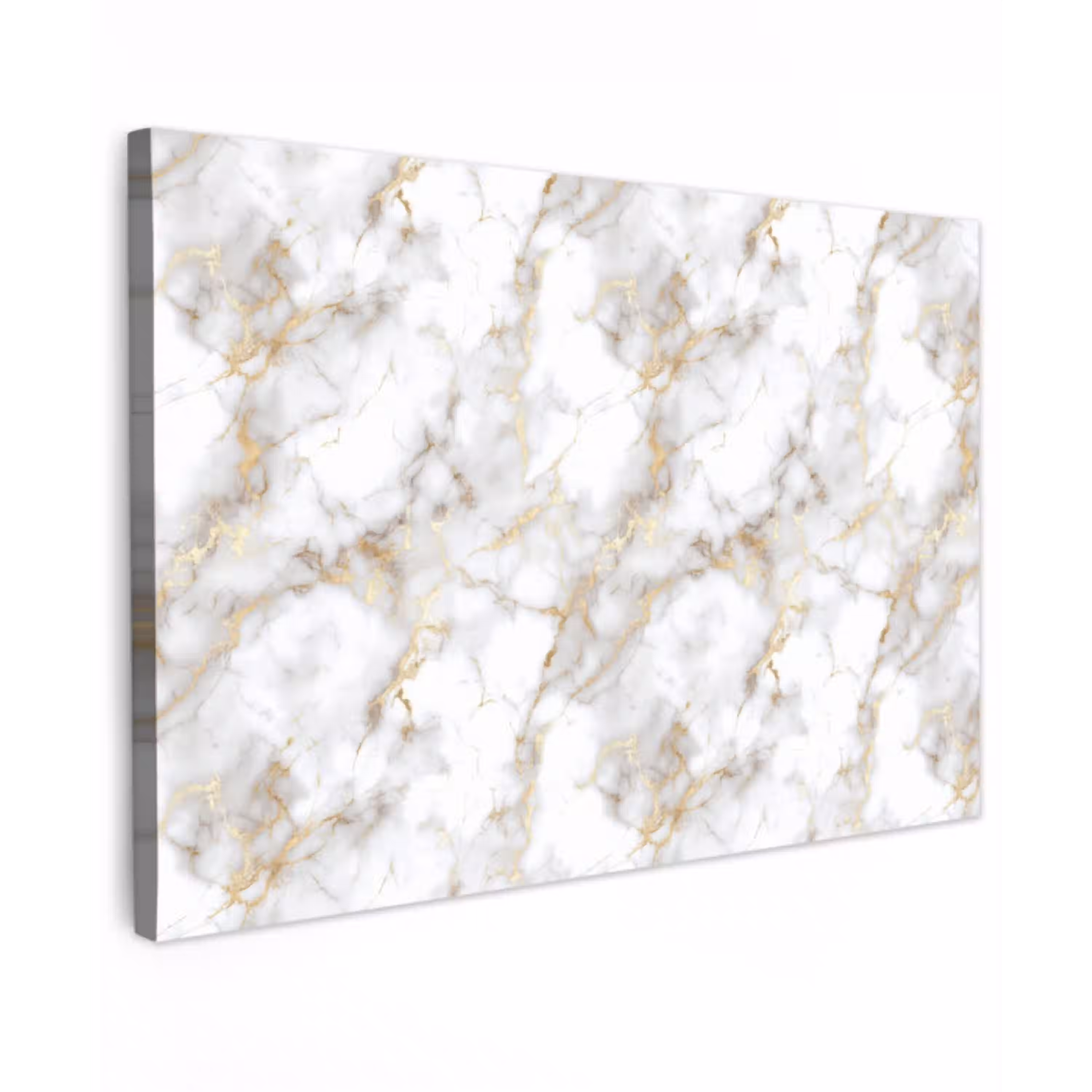 Gouden aders - Marmer - Wit canvas 2cm klein 34 -z3d