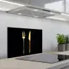 Bestek - Goud - Mes - Vork keuken achterwand spatscherm klein -3d_schuin