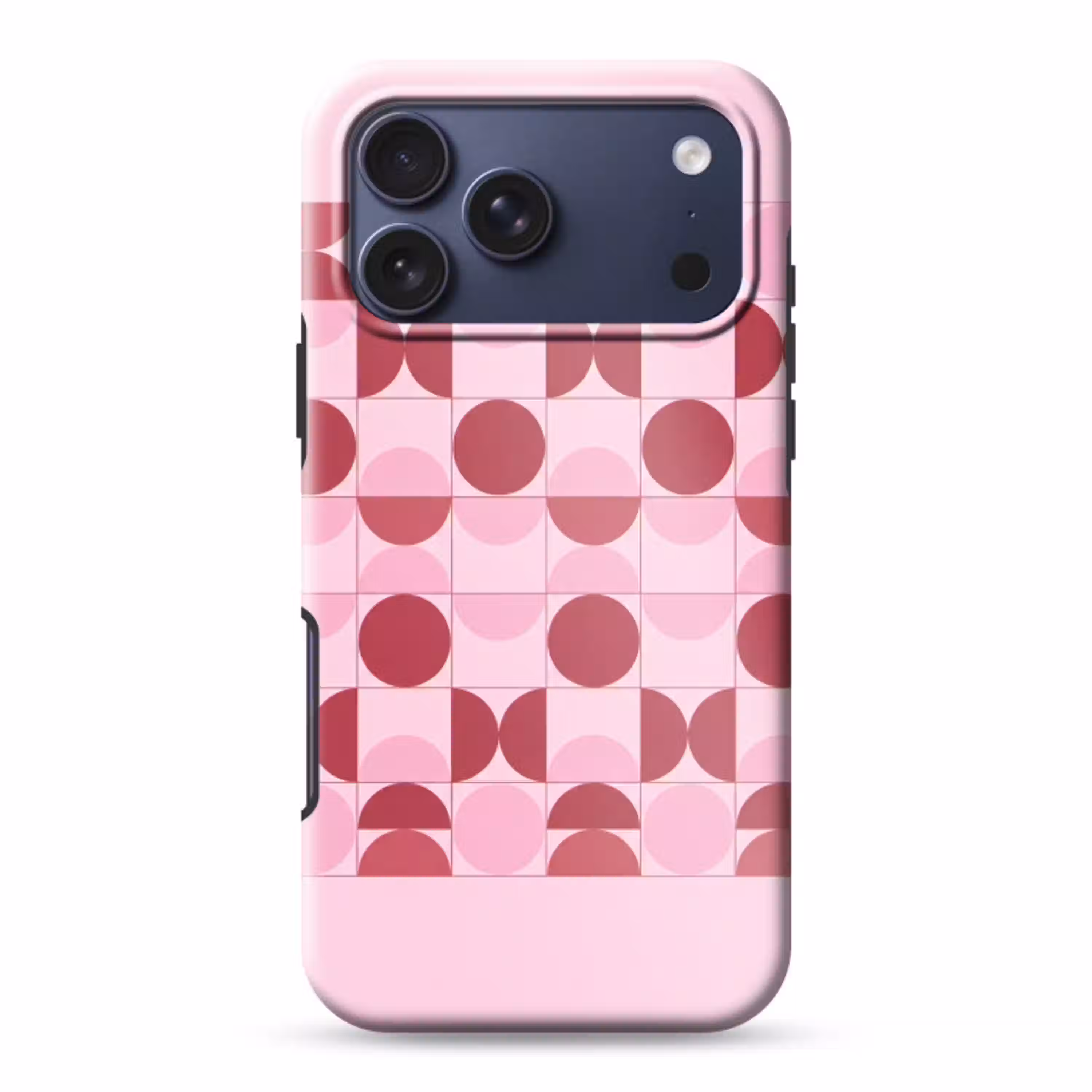 Abstract - Geometrisch - Cirkels - Roze - Modern Toughcase MagSafe Apple iPhone 17 Pro Max klein -3d