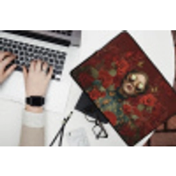Bloemen - Dieprood - Zonnebril - Vrouw laptophoes neopreen klein -bureau