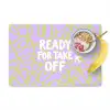 Ready for take off - Vliegtuig - Groen - Paars - Golvende lijnen Placemat vinyl groot -zzzproduct_Kitchenyeah-website
