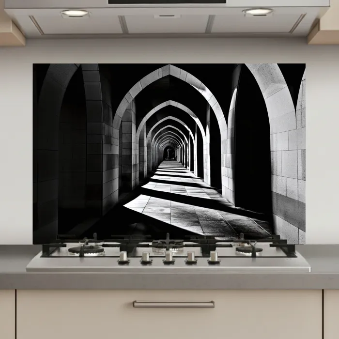 Gang - Bogen - Schaduw - Diepte keuken achterwand spatscherm klein -3d_website