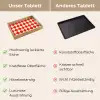 Golvend patroon - Retro - Rood - Beige Dienblad Rechthoek middel 911 -USP_VergelijkingDE