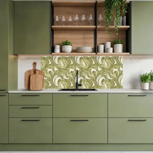 Abstract - Textuur - Groen keuken achterwand 2 middel 871 -sfeer3