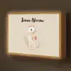 Zeepaardje - Zeewier - Beige Light Box met batterij (Wandlamp kind) middel -z3d_website