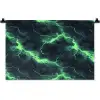 Groen - Bliksem - Storm Wandkleed katoen klein 269 -zz3d