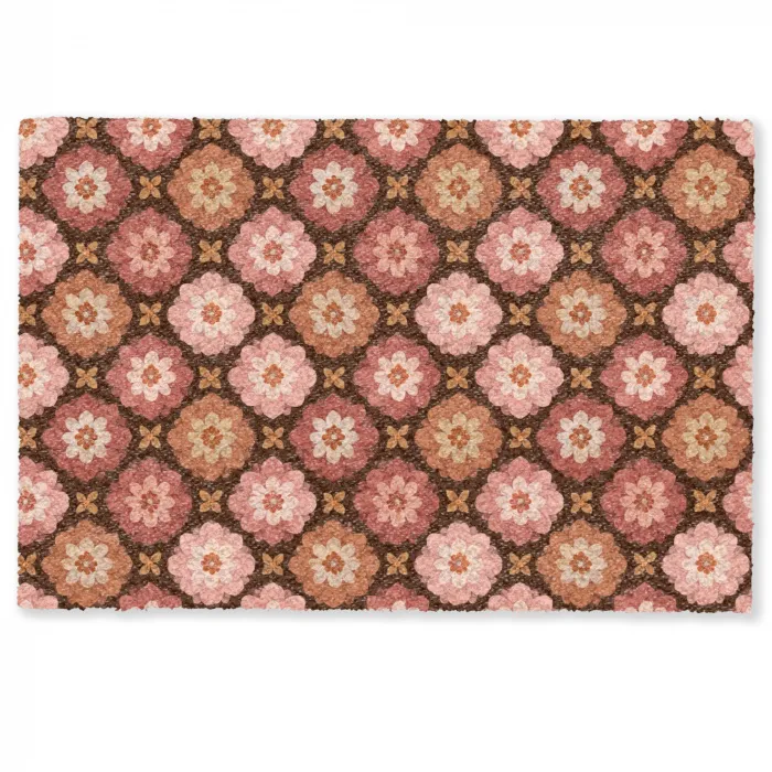 Geometrisch - Bloemen - Kleurrijk Deurmat klein 898 -zkaufland3d