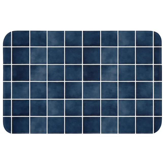 Badmat - Tegel - Modern - Blauw