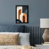 Abstract - Vormen - Donkerblauw fotolijst zwart zonder passe partout klein -sfeer3