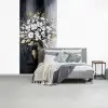 Bloemen - Wit - Vaas - Abstract fotobehang vinyl groot -slaapkamer
