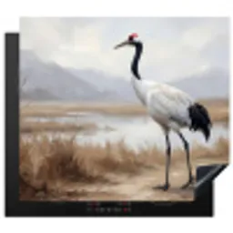 Kraanvogel - Natuur - Realistisch Inductie beschermer vinyl 3mm middel -3d