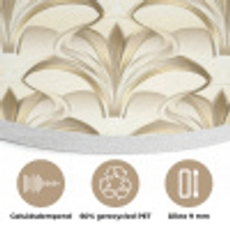 Ornament - Barok - Goud Akoestische PET Vilt - Rond klein 838 -closeup_NL