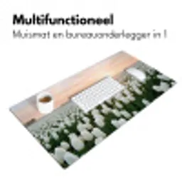 Tulpen - Landschap - Wit Muismat XXL klein -sfeer4