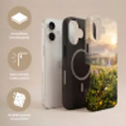 Vlinders - Waterval - Bloemenveld Toughcase MagSafe Apple iPhone 17 klein -USP_Lagen_DE