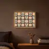Bloemen - Retro - Bruin Light Box met batterij (Wandlamp) middel 907 -sfeer4