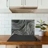 Lijnen - Patroon - Abstract - Wit keuken achterwand spatscherm klein -sfeer2