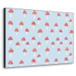 Paddenstoel -Sprookje - Blauw Textielframe zwart klein 947 -3d