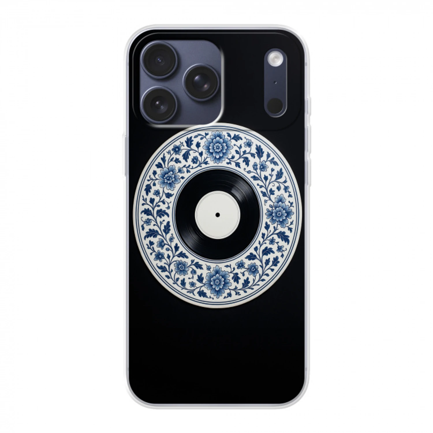 Vinyl - LP - Delfts Blauw - Muziek Telefoonhoesje iPhone 17 Pro Max klein -3d