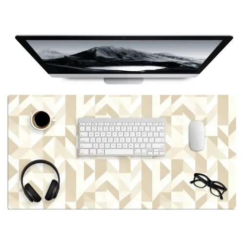 Modern - Abstract - Beige Muismat XXL klein 681 -3d
