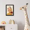 Illustratie - Mascara - Vrouw - Geel fotolijst zwart zonder passe partout klein -usfeer4_kinderkamer