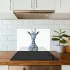 Giraffe - Delfts blauw - Dieren - Minimalistisch keuken achterwand spatscherm klein -sfeer2