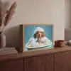 Teckel - Bad - Schuim - Waterdruppels Light Box met batterij (Wandlamp) middel -sfeer2